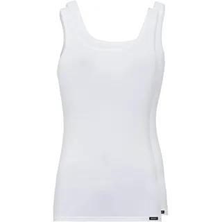 Unterhemd SKINY "Cotton Advantage", Damen, Gr. 38, N-Gr, weiß, Obermaterial: 96% Baumwolle, 4% Elasthan, unifarben, figurbetont, Rundhals, Unterhemden Unterhemd, bequem, weich, basic, eng, Baumwollmix