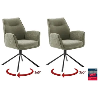 MCA Furniture Esszimmerstuhl DIVERIA Polyester grün 2er Set
