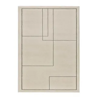 Atticgo Kurzflorteppich Mehrfarbig Los Angeles Lines 80/150 cm , Weiß , Textil , Grafikmuster , Rechteckig , 80x150 cm , Oeko-Tex® Standard 100 , antistatisch, für Fußbodenheizung geeignet, leicht zusammenrollbar , Teppiche und Böden, Teppiche