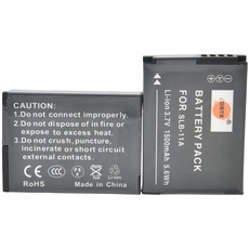 DSTE 2-Pack Ersatz Batterie Akku for Samsung SLB-11A WB600 WB650 WB700 WB1000 WB2000 CL65 CL80 EX1 HZ25W HZ30W HZ35W HZ50W ST1000 ST5000 ST5500 TL240 TL320 TL350 TL500 Kamera
