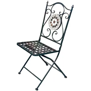 Buri Gartenstuhl 41 x 57 x 94 cm schwarz klappbar