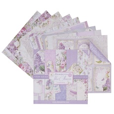 Stamperia paper block 10 leaves twice 30 x 30 lilac