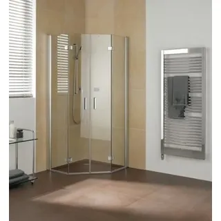 Kermi Fünfeck DIGA F45 09020, DIF4509020VAK, Farbe: Silber Hochglanz Echtglas klar