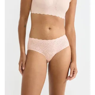 Hipster SLOGGI "ZERO Feel Bliss", Damen, Gr. S, puff pink, Spitze, Obermaterial: 76% Polyamid, 24% Elasthan, unifarben, körpernah, Unterhosen Hipster, mit Stretch-Spitze, superweich, atmungsaktiv