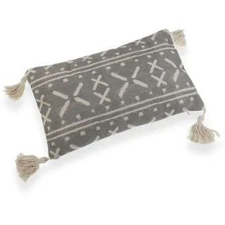 Versa Kissen, grau, Quasten, 10 x 30 x 50 cm, bunt, cuadrado, Casual