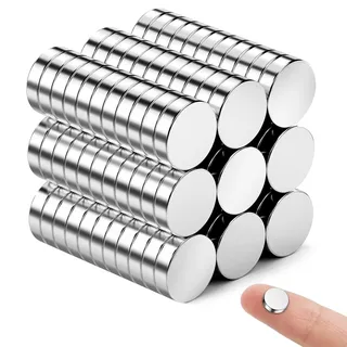 Koboko 60 Stück Selbstklebende Scheibenmagnete 8 × 2 mm | Haftmagnete Für Metalloberflächen, Werkstatt, Lager Und Industrieanwendungen