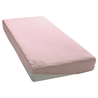 MY HOME Spannbettlaken Paprika Microfaser 140 x 200 cm rosa