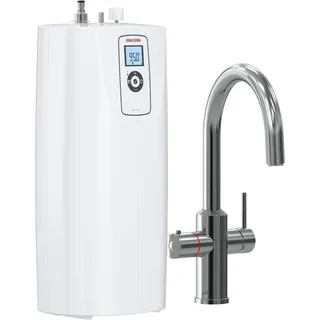 Stiebel Eltron HOT 2.6 N Premium + 3in1 c (chrom) heißes Wasser (95°C) in einer Sekunde, Set mit Heißwassergerät und speziellem Wasserhahn für die Küche, TÜV geprüft