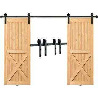 Vevor Schiebetürbeschlag J-förmig schwarz