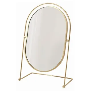 UNIQ Oval Lux Tischspiegel - Eleganter Kosmetikspiegel in Gold