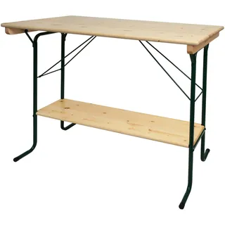 Mendler Stehtisch HWC-L67, Biergartentisch Biertisch Bierzelttisch Campingtisch, klappbar Metall Kiefer Holz 110x125x70cm FSC®