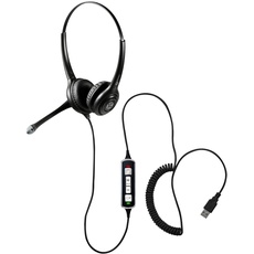 Geemarc CLA3 A-USB - Verstärkte Kopfhörer mit Mikrofon und USB-Anschluss - Ideal für Laute Umgebungen und Hörgeschädigte - Kompatibel mit Hörgeräten