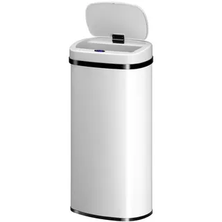 Juskys Rechteckiger Mülleimer 70 l Weiß