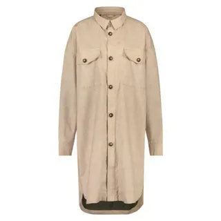 Agu Oversized Rain Langarmhemd - Moonlight Melange - L