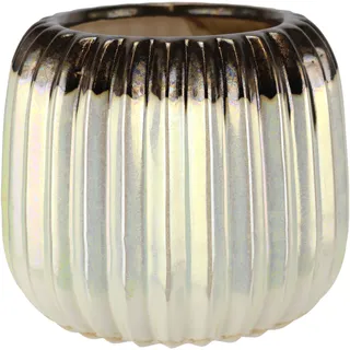I.GE.A. "Vase aus Keramik", Dekovase, Blumenvase Modern für Tischdeko Tischvase Deko Trockenblume,