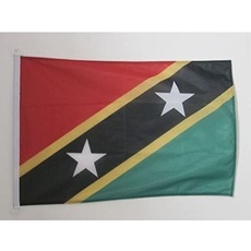 AZ FLAG BOOTFLAGGE ST. Kitts UND Nevis 45x30cm - FÖDERATION Saint Kitts UND Nevis BOOTSFAHNE 30 x 45 cm Marine flaggen Top Qualität