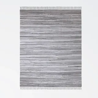 Xxxl Flachwebeteppich , Grau, Weiß , Textil , Abstraktes , rechteckig , 200x140 cm , Oeko-Tex® Standard 100 , lichtunempfindlich, pflegeleicht, platzsparend, leicht zusammenrollbar , Teppiche Und Böden, Teppiche, Webteppiche