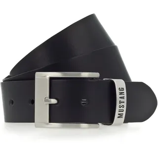 MUSTANG Ledergürtel ""Spencer"" mit Überlänge, 4 cm breit, aus Rindsleder, unifarben, schwarz