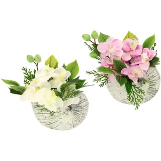 I.GE.A. Kunstblume Orchidee 17 cm, rosa, weiß