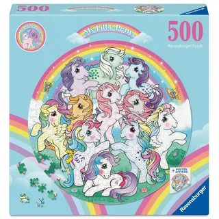 Ravensburger Puzzle - 12001823 My Little Pony - 500 Teile Rundpuzzle für Erwachsene und Kinder ab 12 Jahren