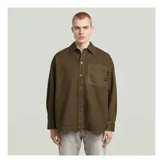 G-Star für Herren. D23007-D491-H159 Boxy Fit Overshirt braun grünlich braun (XXL), Lässig, Baumwolle, Langarm