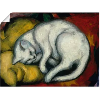 Artland Wandbild »Die weisse Katze. 1912« Haustiere 1 Stk. tlg. als Alubild, Outdoorbild, Leinwandbild, Poster in verschied. Größen, weiß