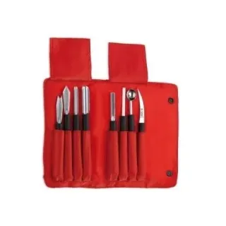 Giesser Gemüse Schnitzmesser-Set 8-tlg. Weiß