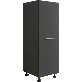 laundreezy Stauraumschrank 50 x 162 cm grau Holz, Kunststoff, Metall