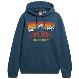 Superdry Hoodie Mountain Relaxed Hood Blau L