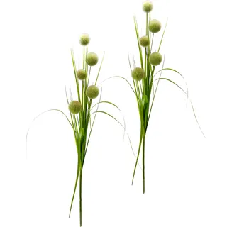Allium im Grasbusch Zwiebelgras Graszweig Dekozweig Zweige Kunstgras Kunstblumen Einzelblume Uferschilf Ufergras Grasbusch Gras Kunstgras künstliche Pflanzen Ziergras Schilf Knopfgras