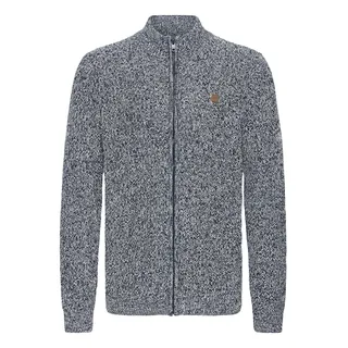 Strickjacke SOLID "Strickjacke SDRicard", Herren, Gr. S, blau (insignia blau melange), Obermaterial: 70% Baumwolle CO recyc.. 30% Polyester Pol. recyc.., Strickjacken Strickjacke