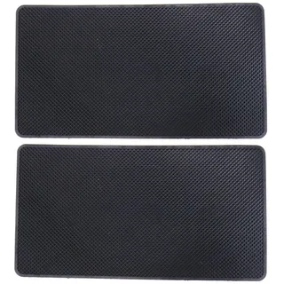 OTOTEC 2 x Kieselgel Anti-Rutsch-Matten für das Armaturenbrett, leistungsstark für Auto- und Bürobedarf, schwarz, waschbar