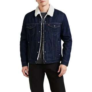 Levi's Jeansjacke in Indigoblau und Sherpa Futter-XXL