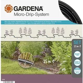 GARDENA Micro-Drip Bewässerungs-Set Größe S, Tropfbewässerung, 100m max Leitungslänge, Selbstreinigendes System