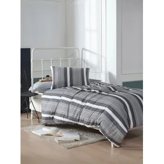 L'Essentiel Linge de Maison, Dakar - Black, Schwarz, Einzel-XXL-Bettbezug-Set (DE), 70 % BAUMWOLLE / 30 % POLYESTER, 155 x 220 cm - Schwarz