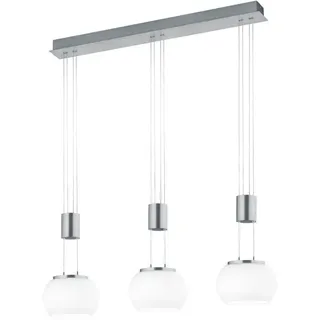 Trio Pendellampe 3-flammig 18 cm rund / Silber matt