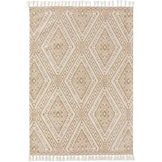 benuta Nest Teppich Elias Beige 200x300 cm , Textil , Grafikmuster , Rechteckig , 200x300 cm , Gots , wasserabweisend , Teppiche und Böden, Teppiche
