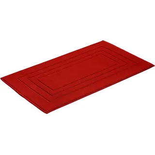 Badematte VOSSEN "Feeling" Gr. 3, rot (purpur), H:10mm, Baumwolle, Badematten, Badematte, Badteppich, Uni-Farben, mit Bordüre, Hoch-Tief Effekt, reine Baumwolle