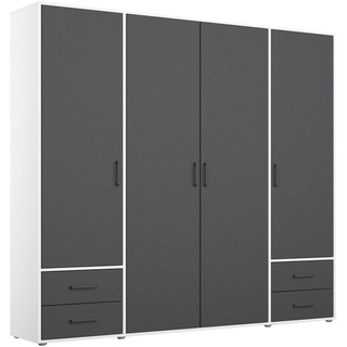 Rauch BLUE Kleiderschrank Voyager 187 x 194 cm Dekor Grau, Weiß Grau /