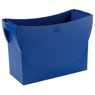HAN Hängemappenbox SWING - praktische Box mit integrierten Stifteköcher für Mappen und Ordner, blau
