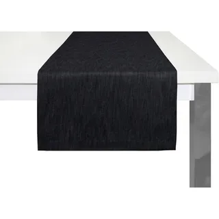 Tischläufer WIRTH "JAVA" Gr. 1, blau (dunkelblau), B:40cm L:150cm, Baumwollmischung, Tischdecken, Tischläufer
