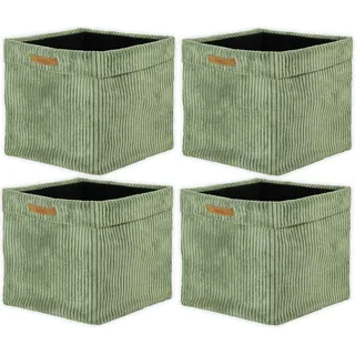 lycce Aufbewahrungskorb Casual 33 x 33 x 31 cm 4-tlg. salbei