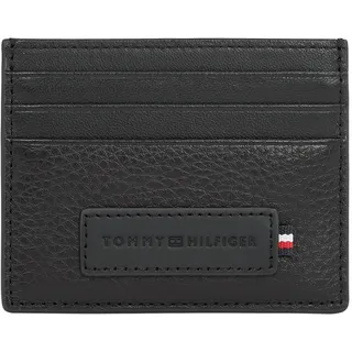 Tommy Hilfiger Herren Kartenetui Premium Holder aus Leder, Schwarz (Black), Einheitsgröße