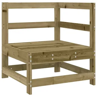 vidaXL Garten-Ecksofa Imprägniertes Kiefernholz - Braun