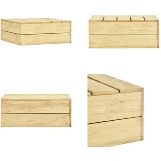 vidaXL Gartentisch 75x75x31 cm Kiefernholz Imprägniert - Gartentisch - Gartentische - Holz Couchtisch - Garten Couchtisch - Braun