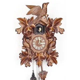 Engstler Schwarzwälder Kuckucksuhr aus Echtholz mit batteriebetriebenem Quartzwerk und Kuckuckruf - Angebot von Uhren-Park Eble Dreivogel 35cm- 632 Q