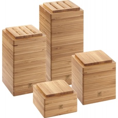 Bild Aufbewahrungsbox-Set 4-tlg., Bambus, Küchenutensilienhalter, Braun