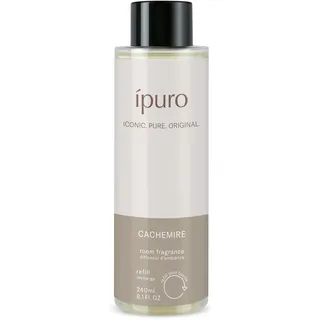 ipuro Classic Refill CACHEMIRE Raumduft 240ml - Nachfüller mit Rose & Amber Duftnoten - Aroma Diffuser Nachfüllung - Nachfüllflasche für Diffuser mit Stäbchen, Raumerfrischer, Lufterfrischer