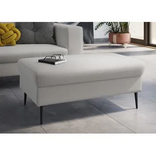 DOMO collection Sitzhocker DOMO COLLECTION "Modica", silber, B:99cm H:42cm T:65cm, Hocker, Sitzhocker, passend zur Serie, auch in Cord