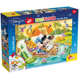 Lisciani 48205 Frozen Mickey & Friends Mouse, Eiskönigin Puzzle 60 Teile 46874, 60 piezas